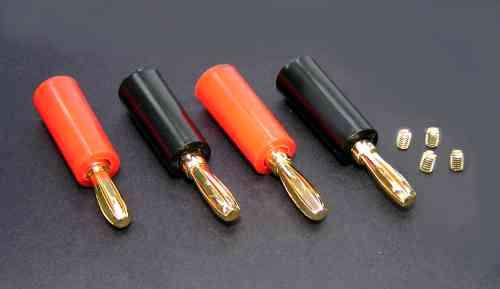 Banana Plug  Screw MonoblocType Red Gold